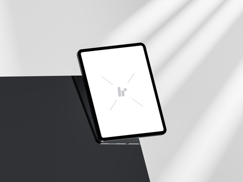 Free download iPad Midnight Glass Mockup