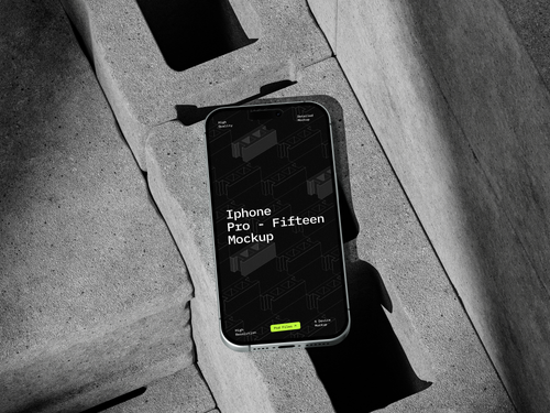 Download free iPhone Mockup Brick Industrial