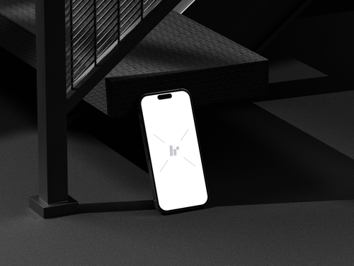 Free download iPhone Mockup with dark furniture