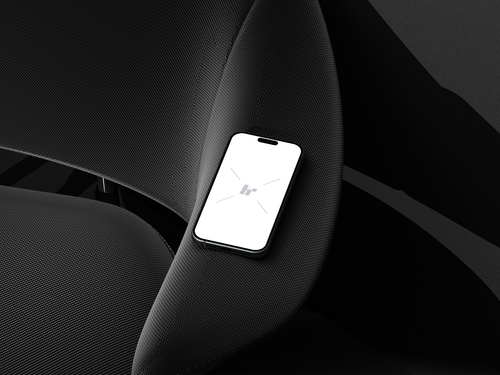 Free download iPhone mockup with dark furniture