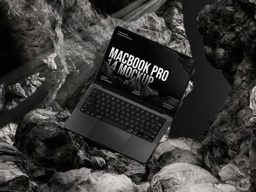 Free download MacBook Mockup Dark Cave